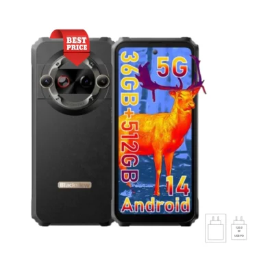 Zwarte weergave BL9000 PRO | 36 GB RAM 512 GB ROM