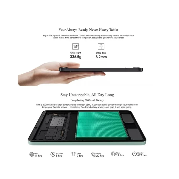 Blackview ZENO 1 | 8” con Android 15, 4 GB RAM y 64 GB ROM – Image 5