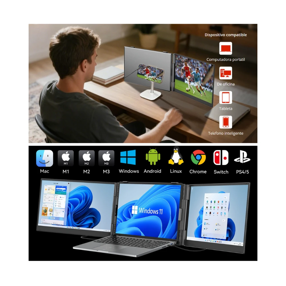 Blackview DCM6: Pantalla doble para portátil. - Afbeelding 6